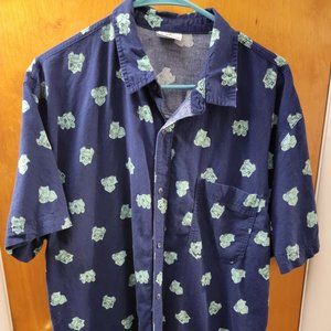 Blue Bulbasaur Button Up Shirt